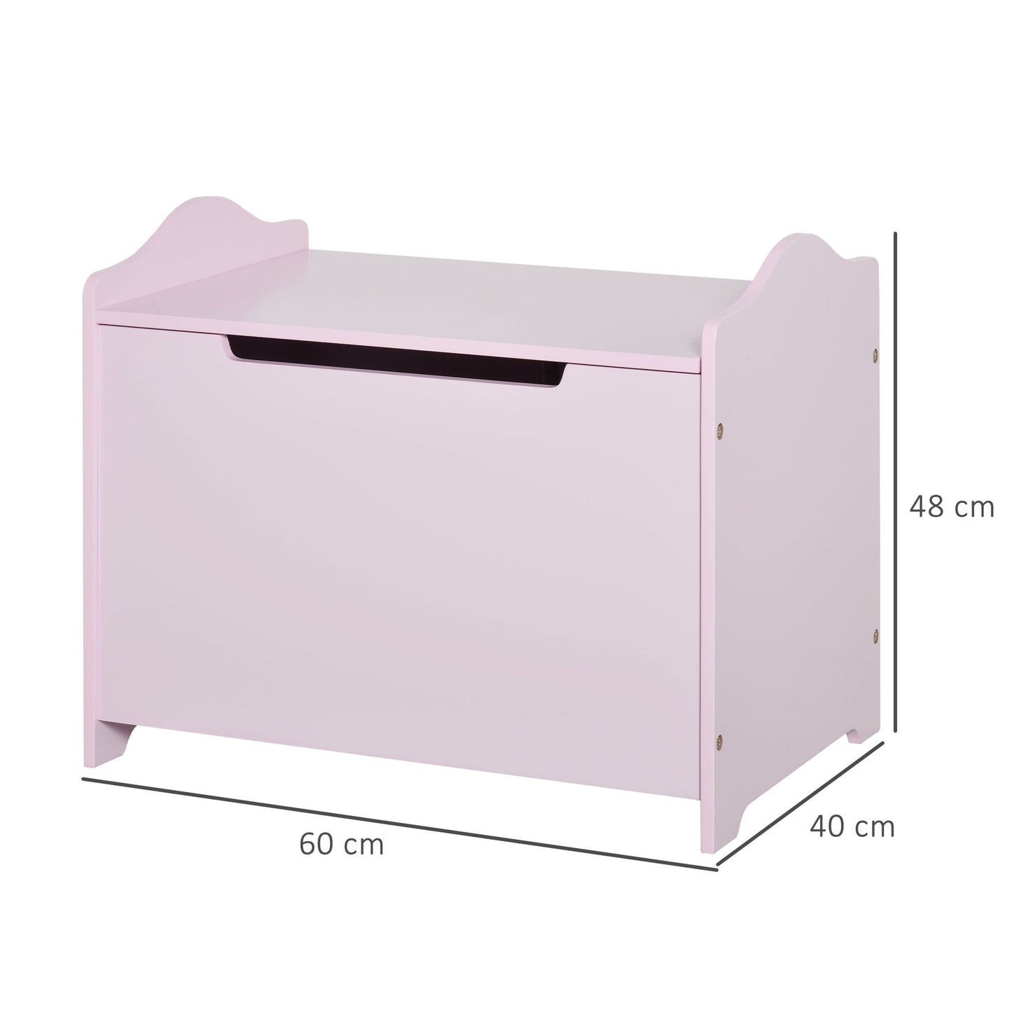 Wooden Kids Toy Box Children Storage Organizer Chest Safety Hinge