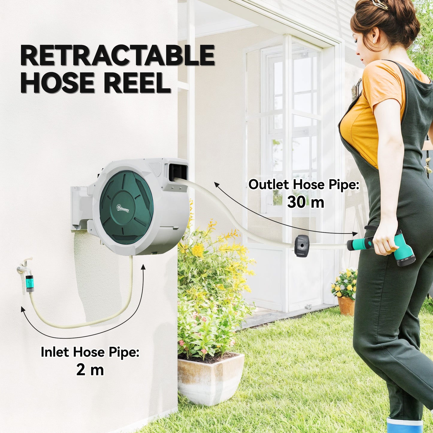 Retractable Hose Reel Wall Mounted