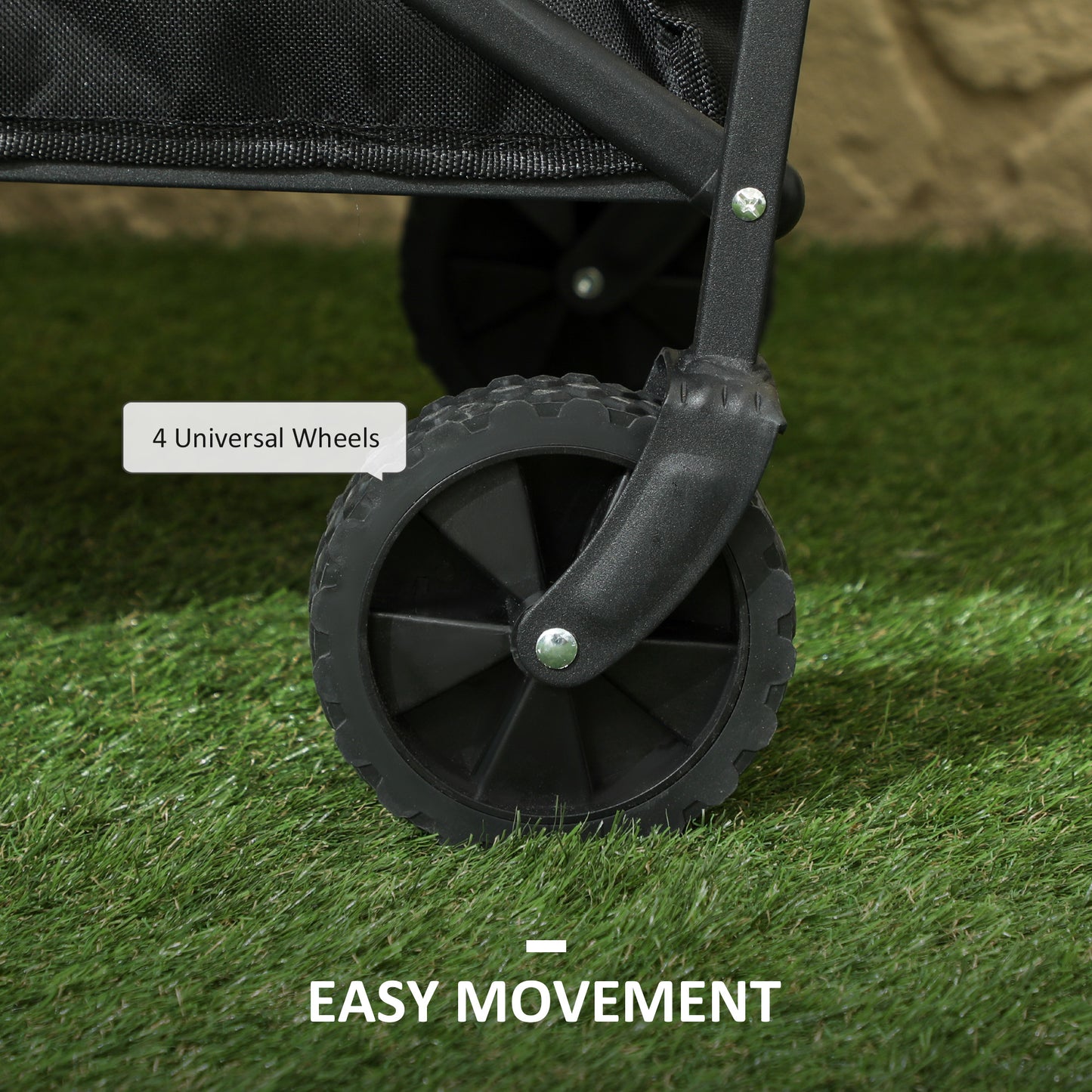 62L Festival Trolley on Wheels, Garden Folding Trolley Cart