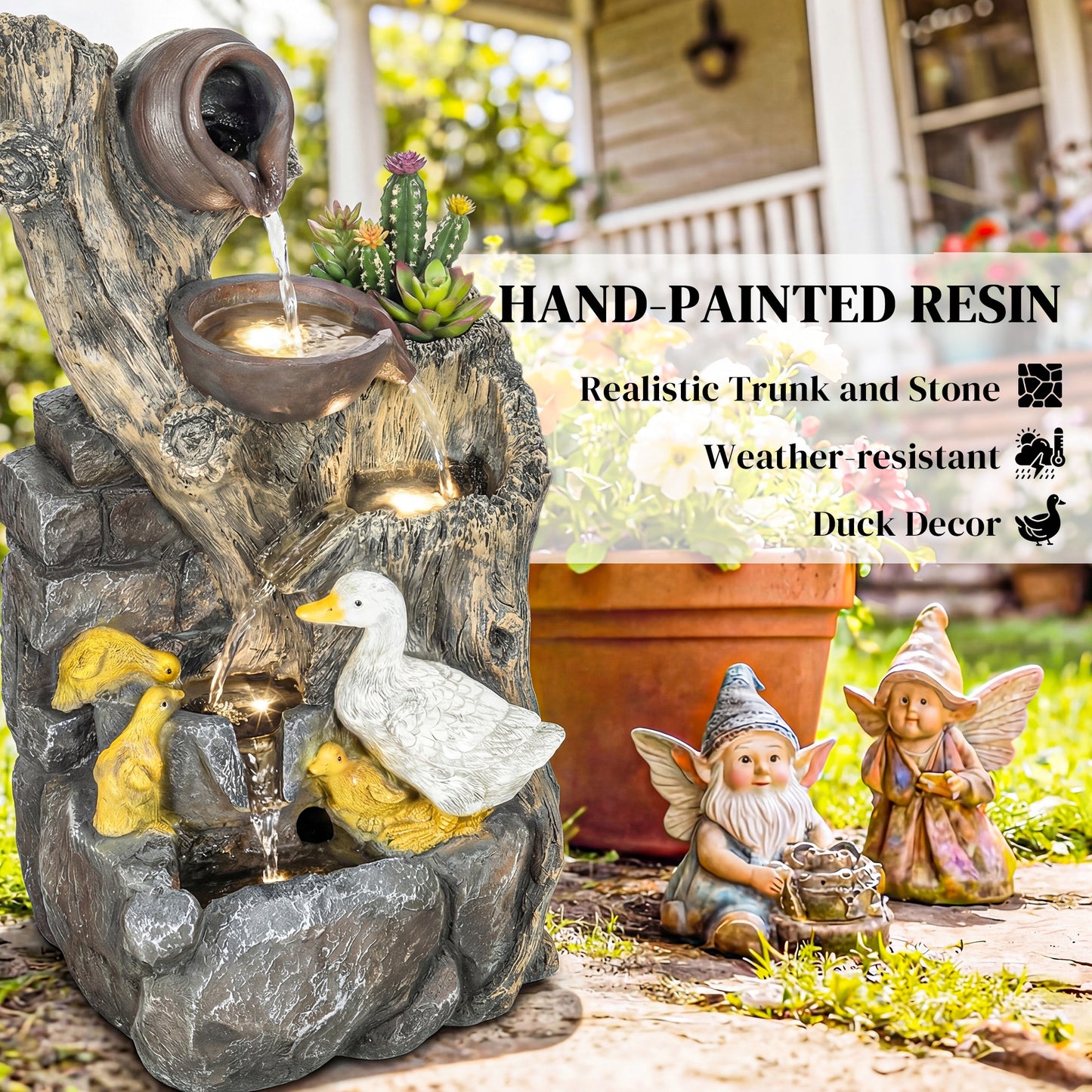5-Tier Outdoor Waterfall Fountain