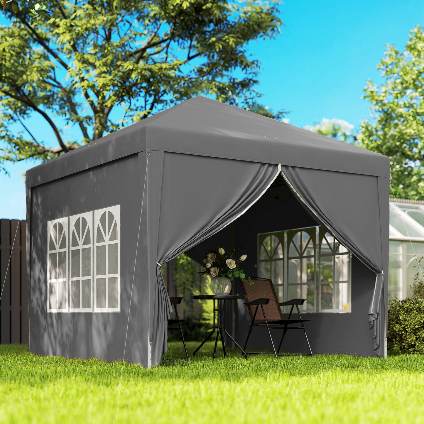 3 x 3 m Garden Pop Up Gazebo, Wedding Party Tent Marquee