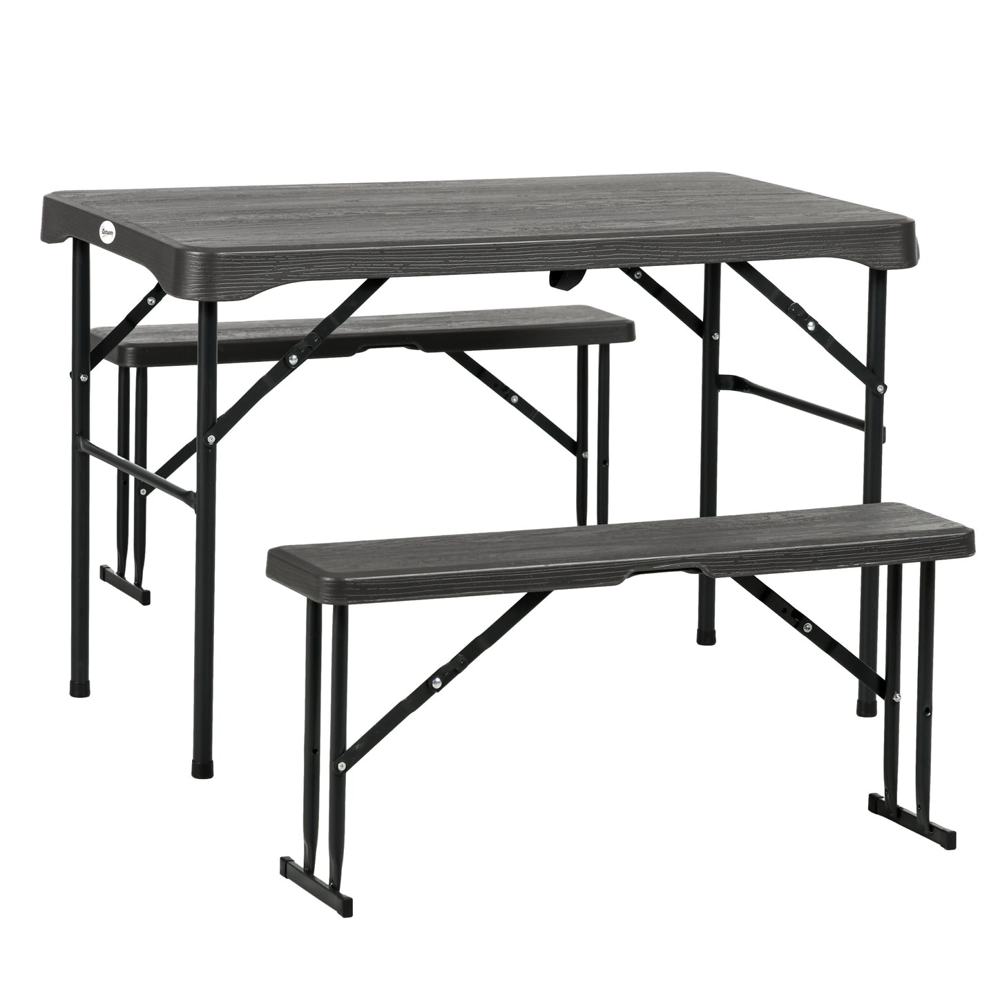 Folding Picnic Table with 2 Benches