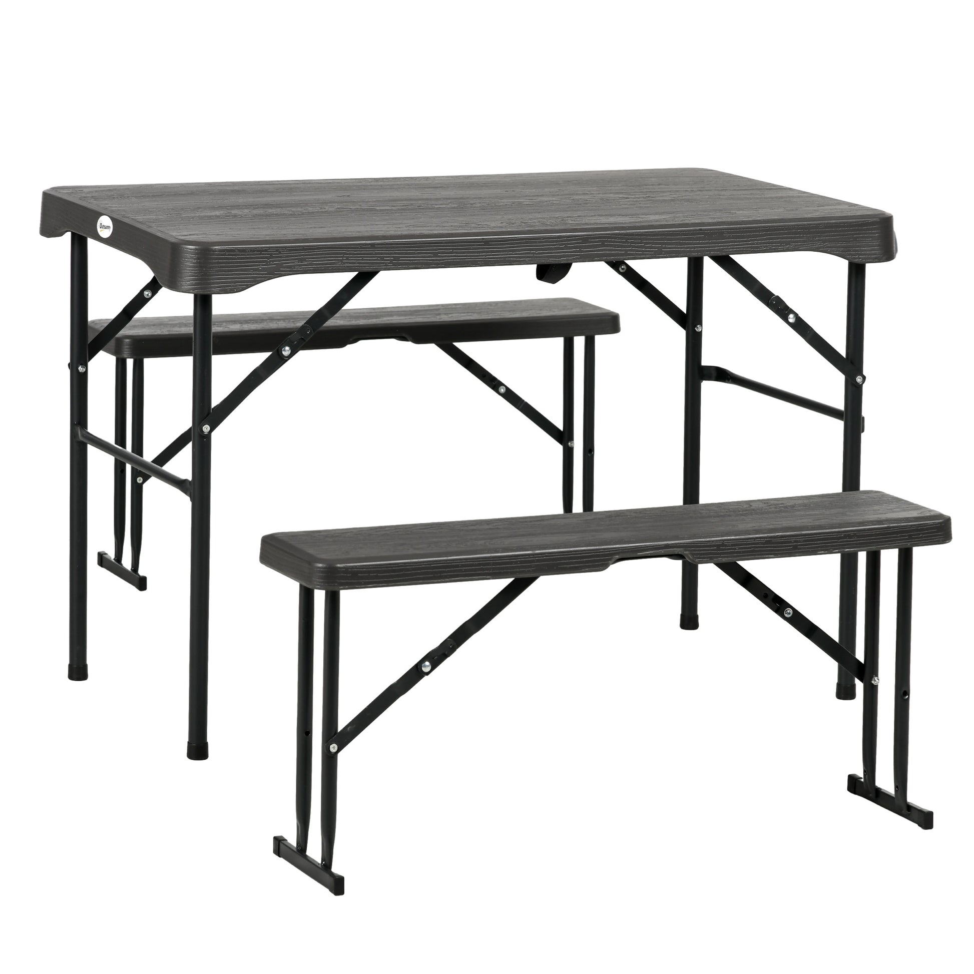 Folding Picnic Table with 2 Benches