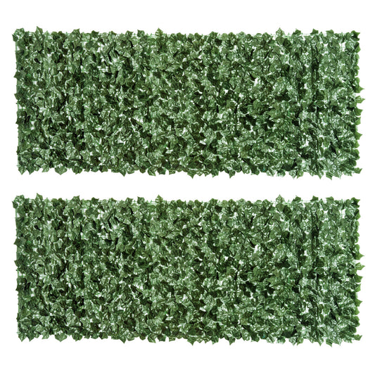 2-Piece Artificial Leaf Hedge Screen Privacy Fence Panel (1)
