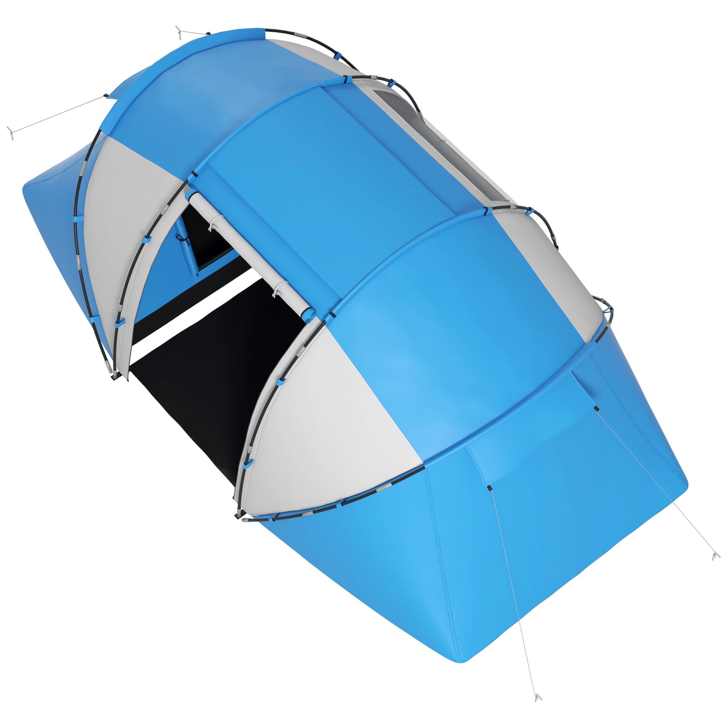 4-6 Man Camping Tent w/ Two Bedroom, Hiking Sun Shelter