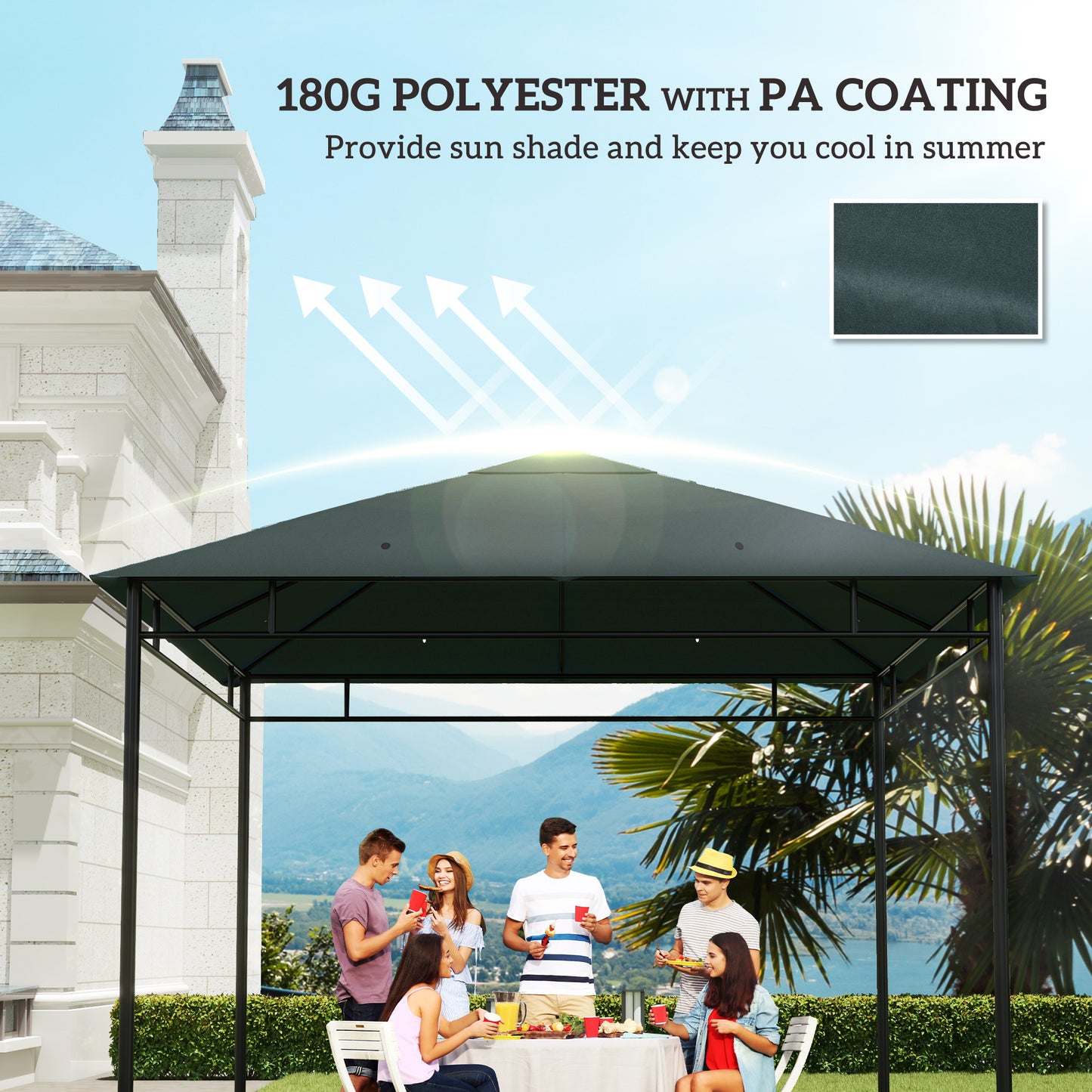 3 x 3 m Gazebo Canopy Replacement Cover