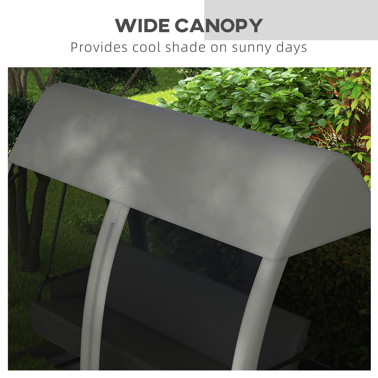 Three-Seater Convertible Swing Chair/Bed, with Curtained Canopy
