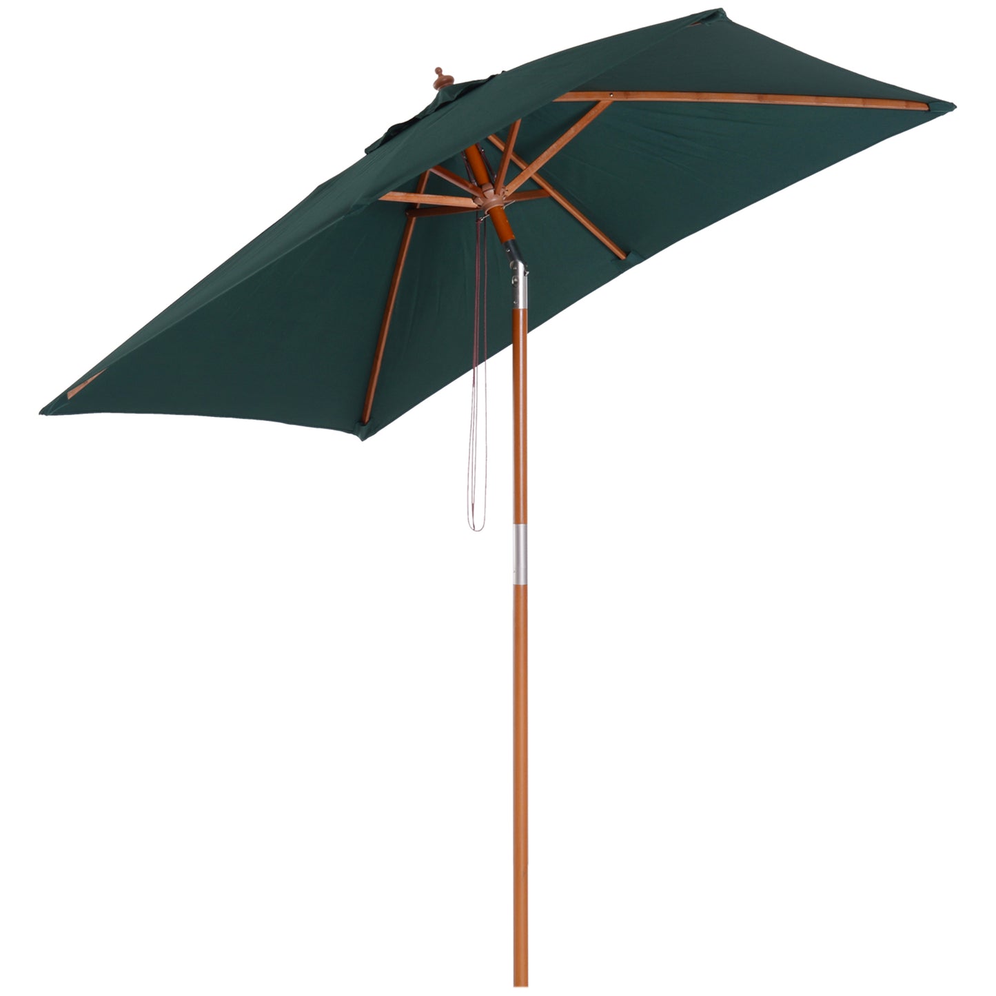 2m x 1.5m Garden Parasol Umbrella with Tilting Sunshade Canopy