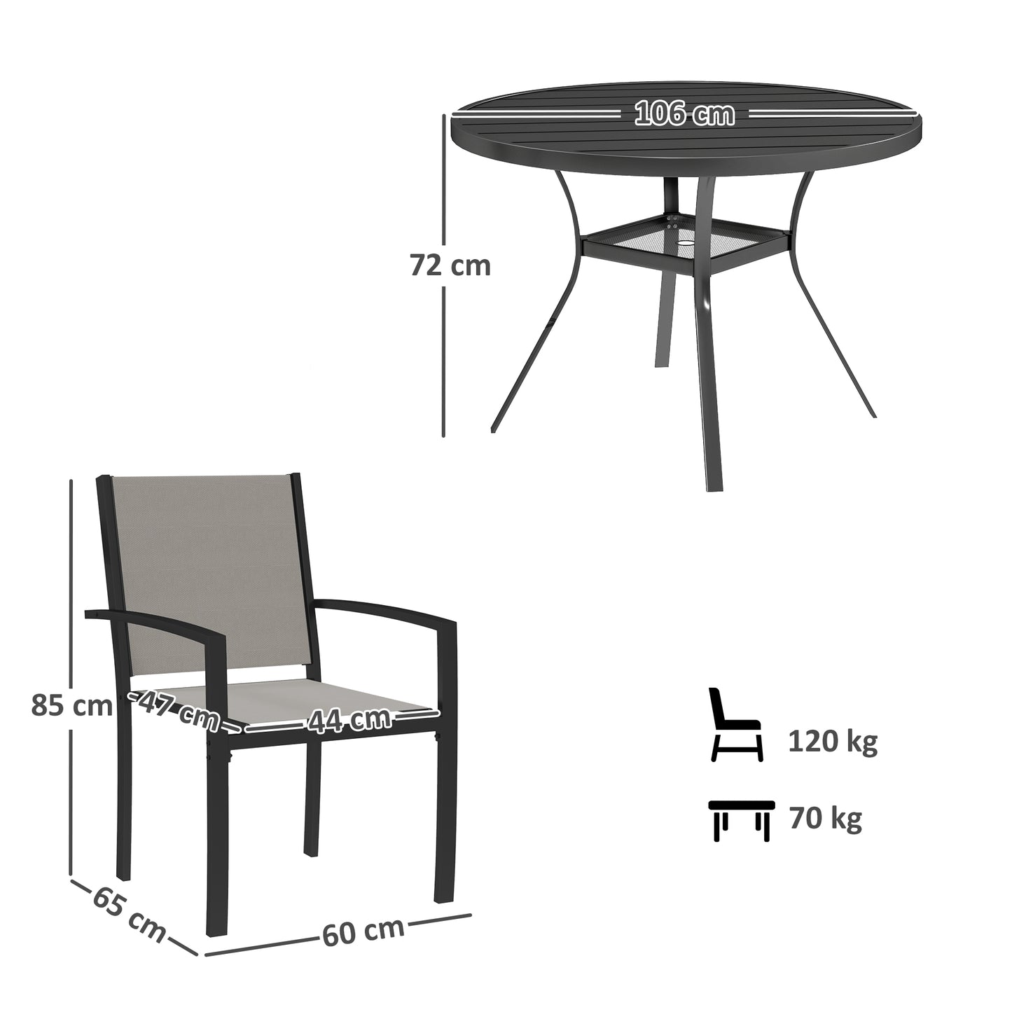 5 Piece Garden Furniture Set