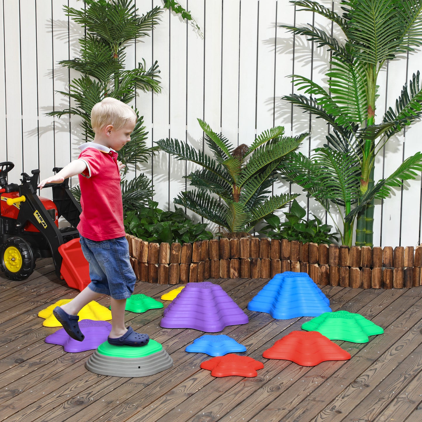 Stepping Stones Kids, 11 Pieces Balance Stones for Obstacle Course