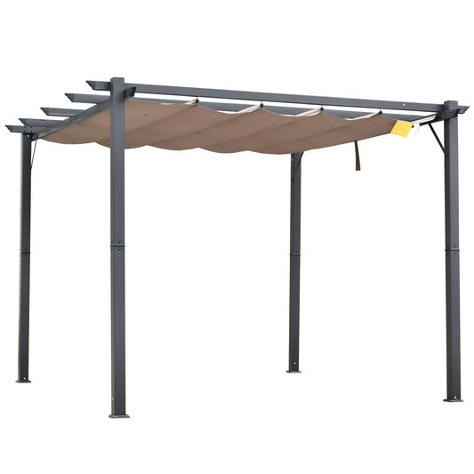 3m x 3m Pergola - Retractable Aluminium 3x3 Garden Shade