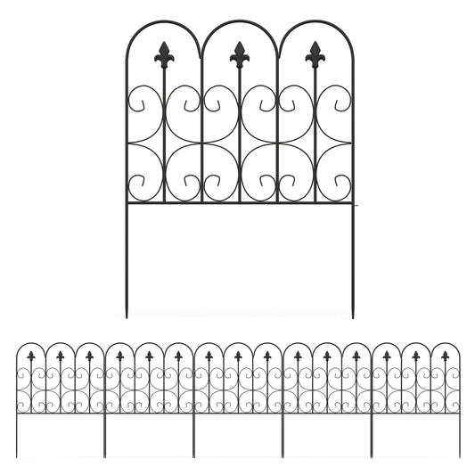 Decorative Garden Fencing, 83cm (H) x 3m (L) 5PCs Outdoor Picket
