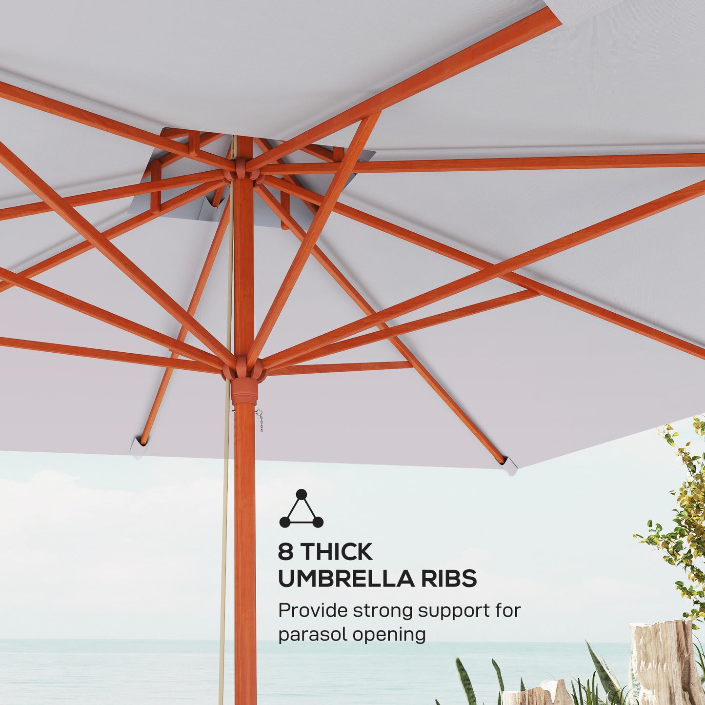 3 m Square Garden Parasol