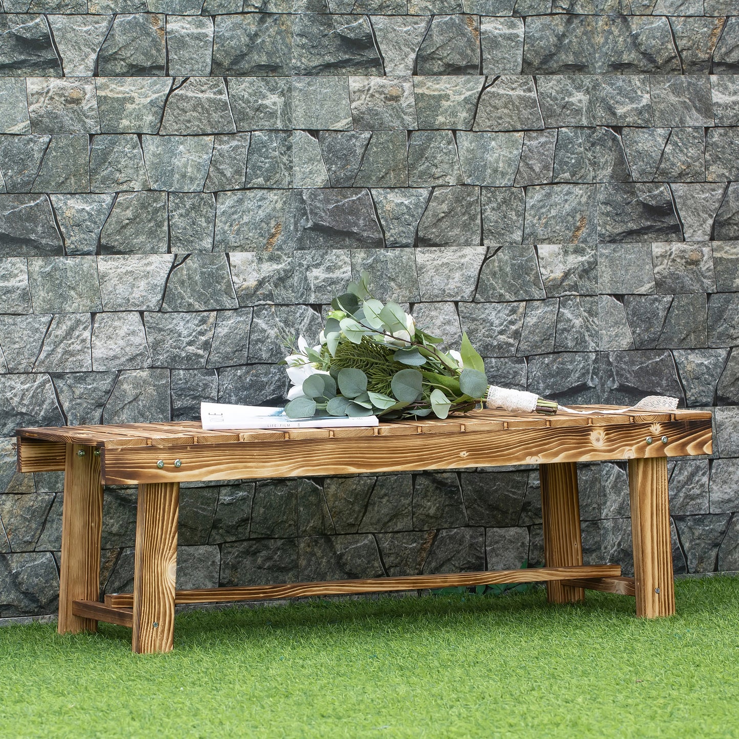 Wooden Garden Benches, 2 Seater Outdoor Benches