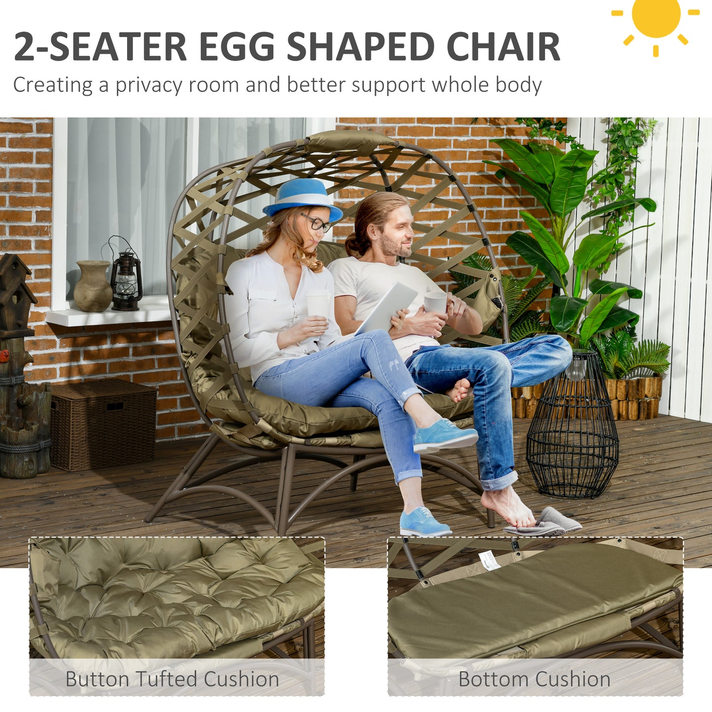 2 Seater Egg Chair Outdoor