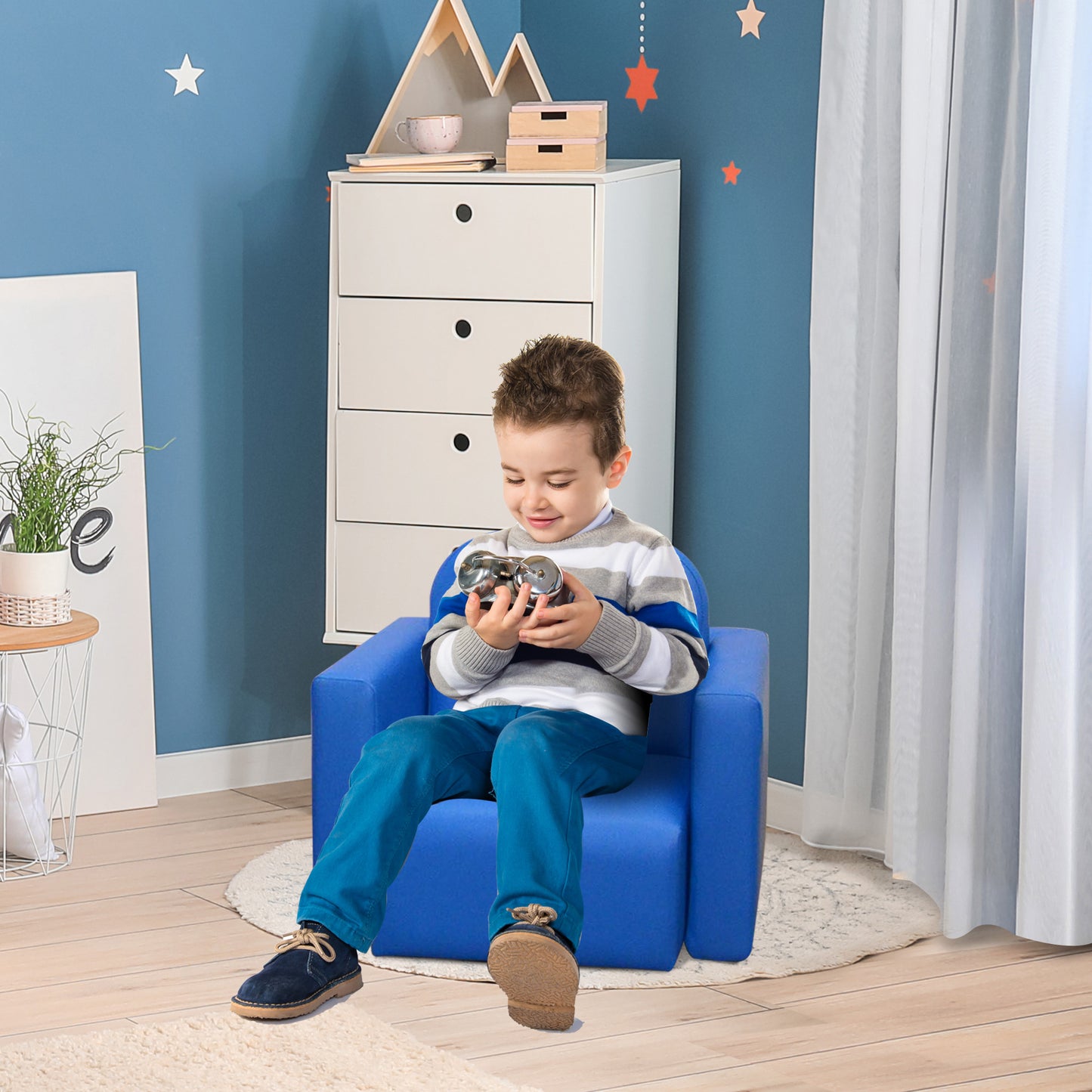 2 In 1 Toddler Sofa Chair,  48 x 44 x 41 cm, for Game Relax Playroom