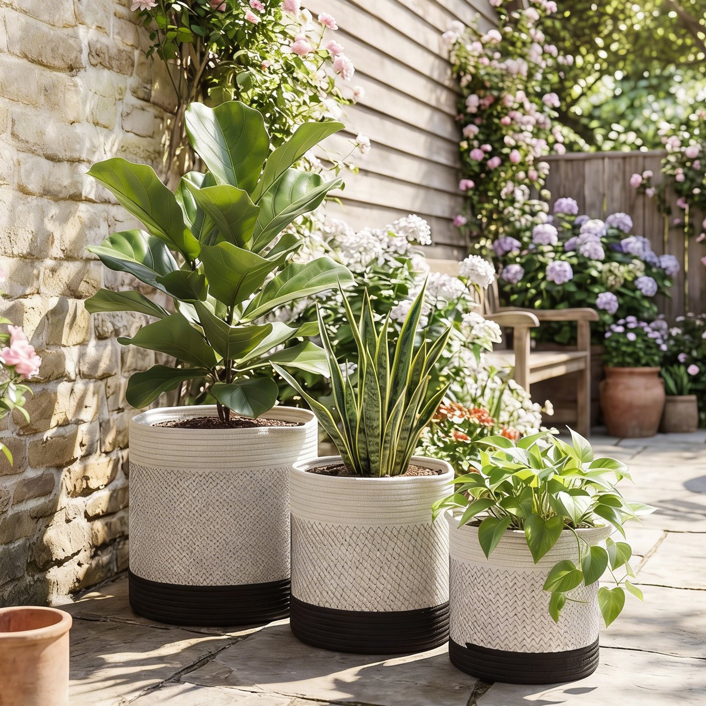 Plant Pots Handwoven Cotton Indoor Planters