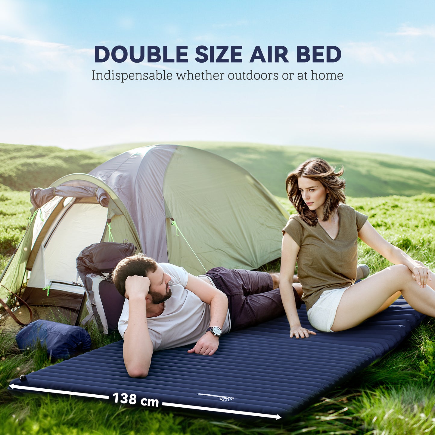 2 Person Camping Inflatable Mattress