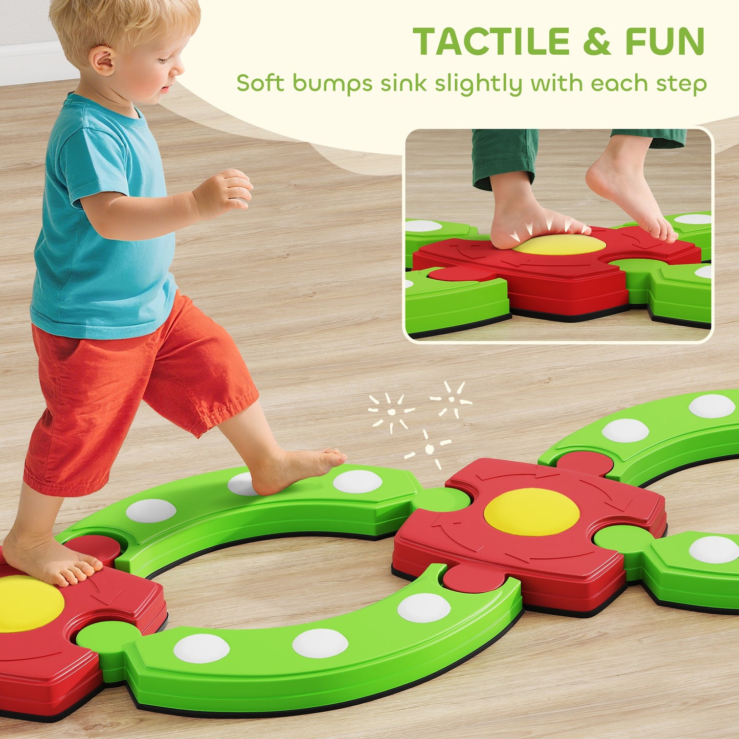 13 PCS Kids Balance Beam Stepping Stones Set