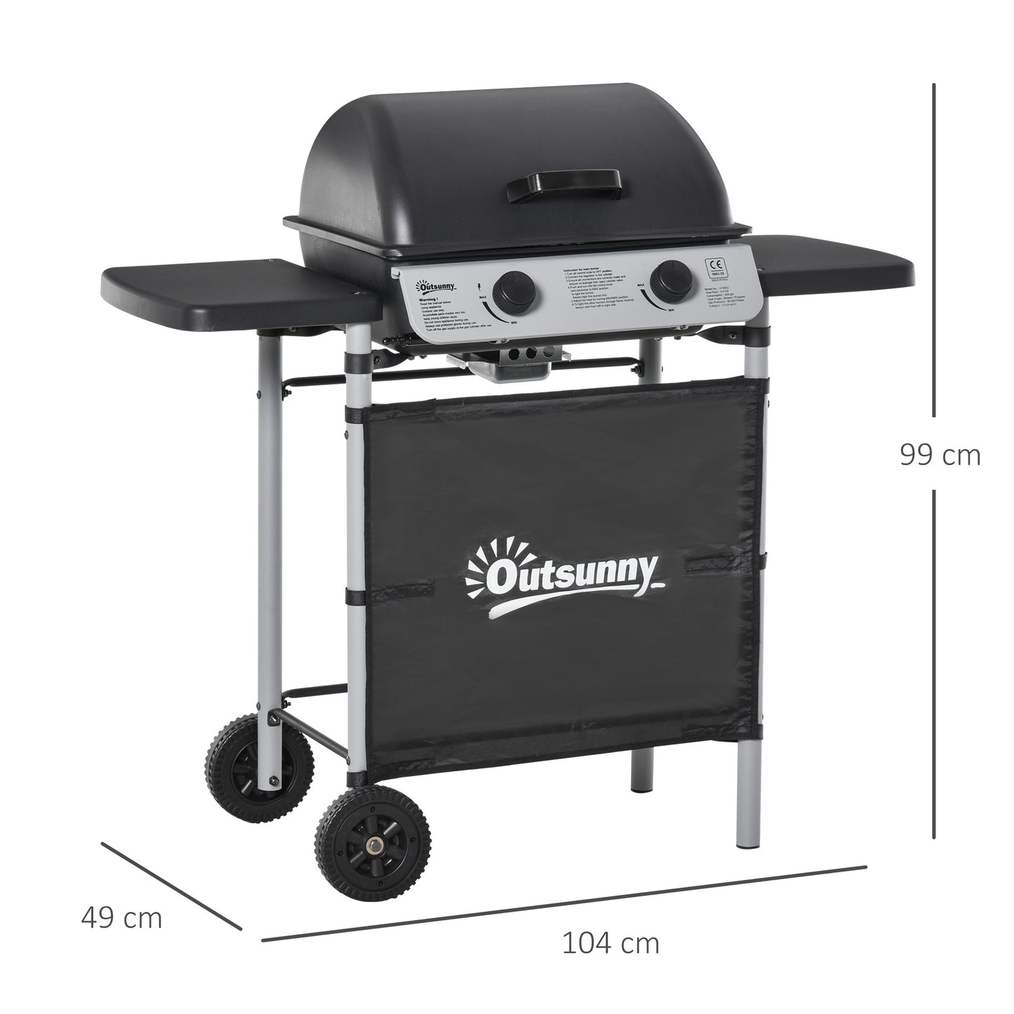 2 x 2.8kW Burner Gas BBQ