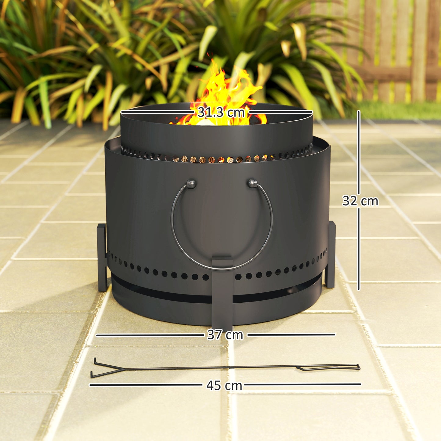 Smokeless Fire Pit with Ash Catcher