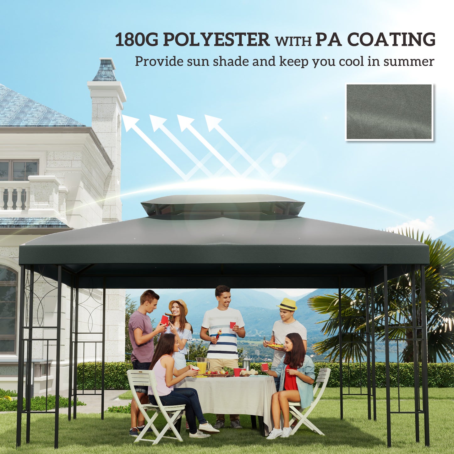 Gazebo Roof Replacement, for 3 x 4m Frames