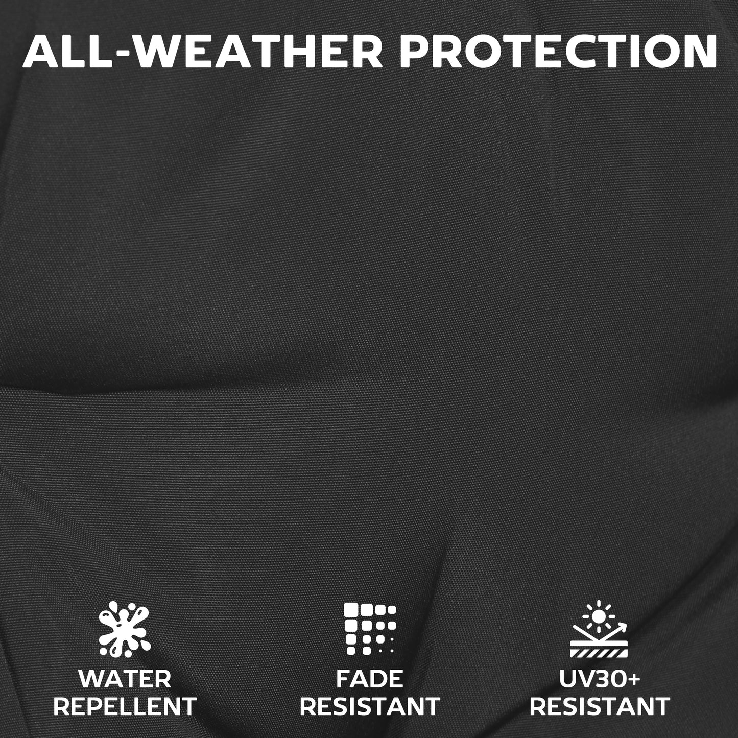 Outdoor Seat Cushions Set of 2 with Ties, Waterproof Garden Seat Pads