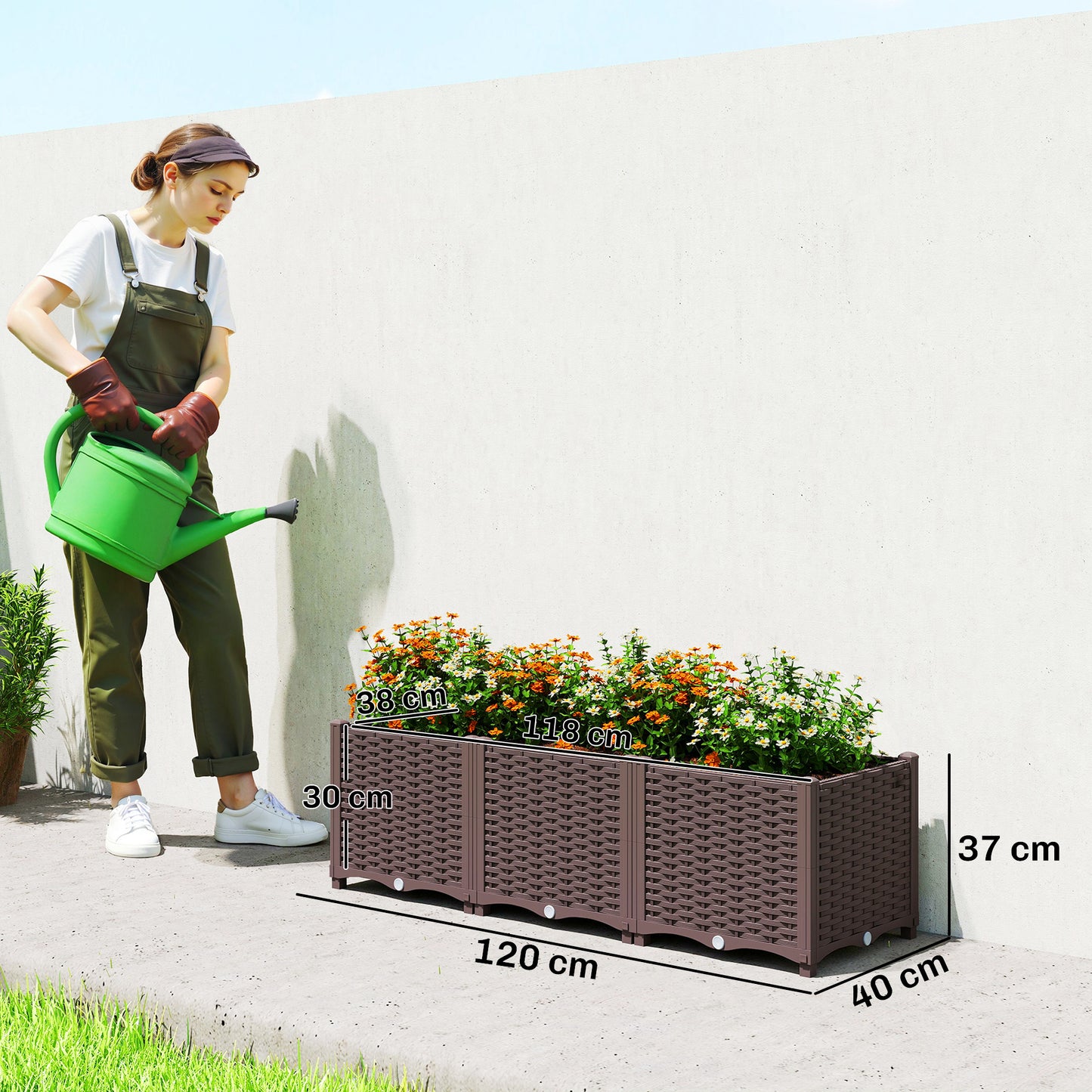 Plastic Raised Garden Bed with Legs (1)