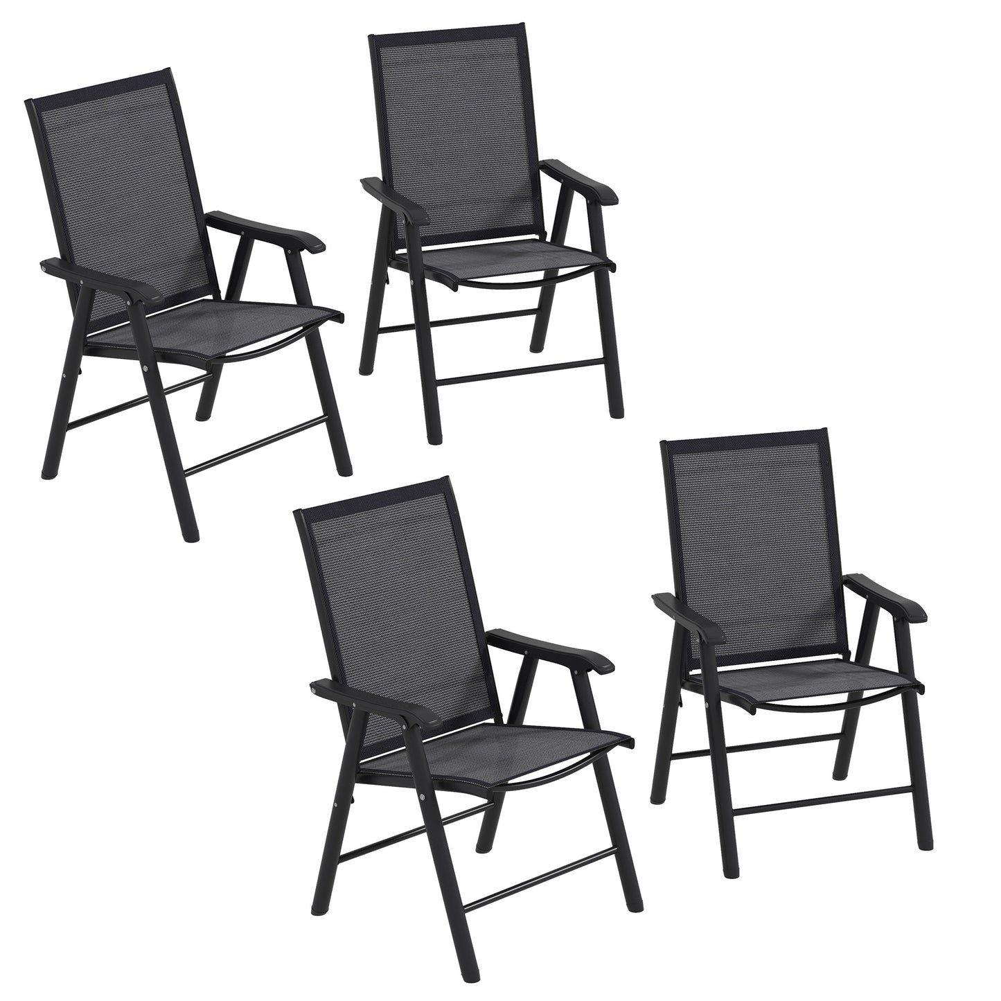 Folding Garden Chairs, Metal Frame Garden Chairs Outdoor Patio Park