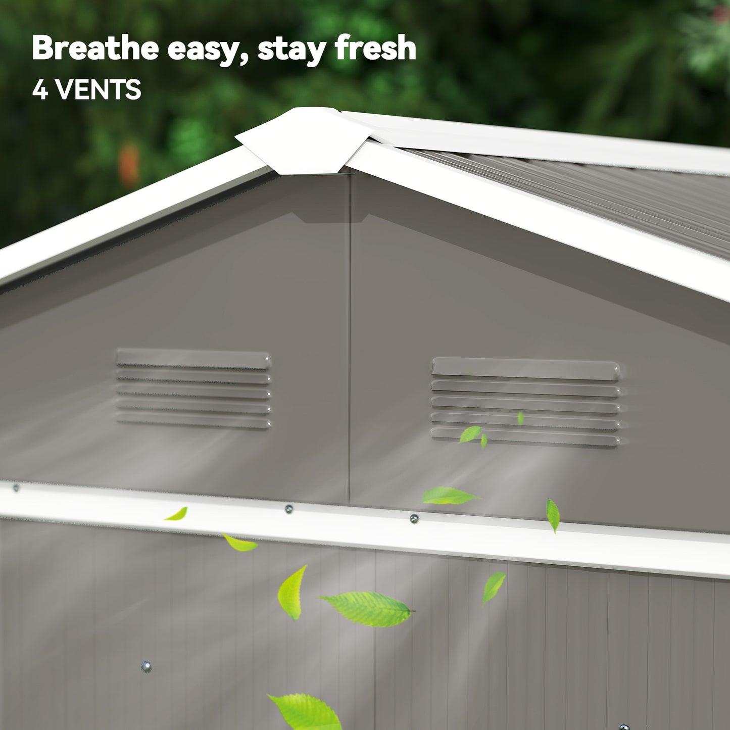 6.5ft x 3.5ft Metal Garden Storage Shed for Outdoor Tool Storage