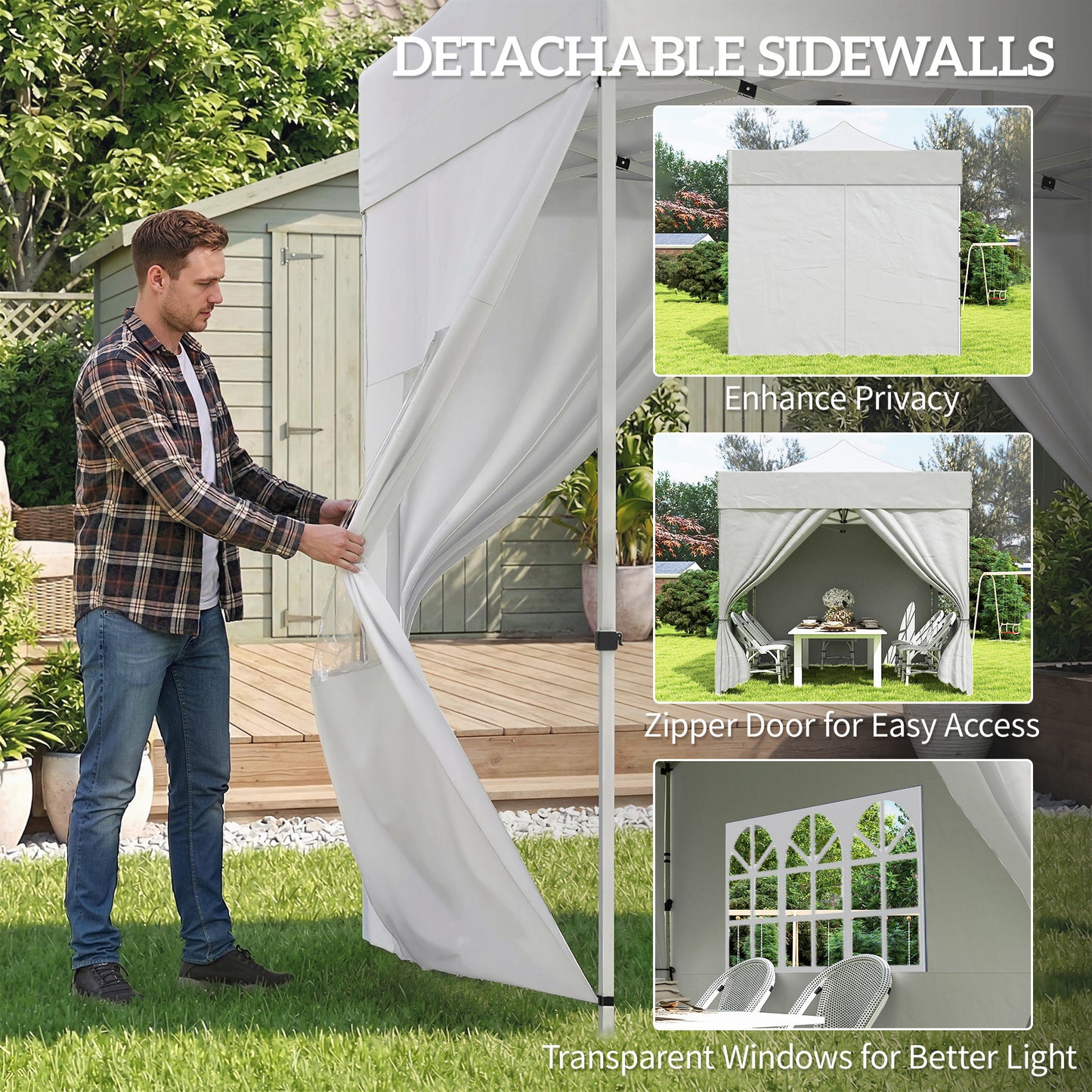 3 x 3 m Pop Up Gazebo with Sidewalls