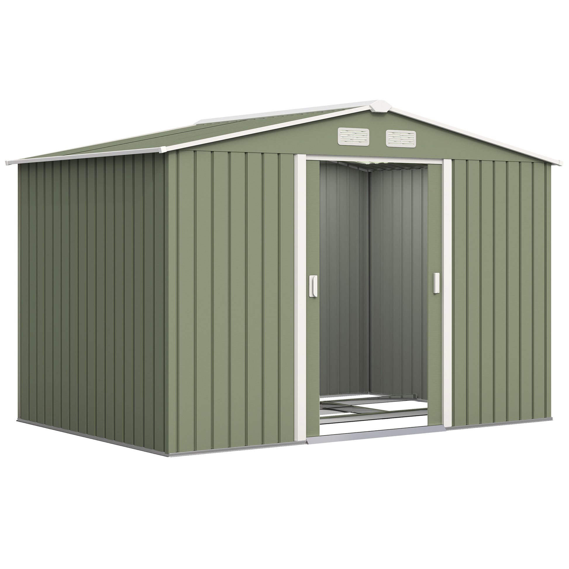 9 x 6ft Metal Garden Shed, Waterproof Outdoor Bike Storage Shed