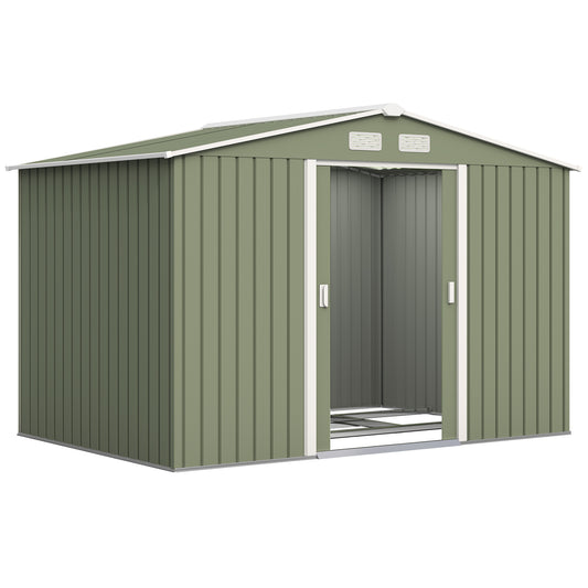 9 x 6ft Metal Garden Shed, Waterproof Outdoor Bike Storage Shed