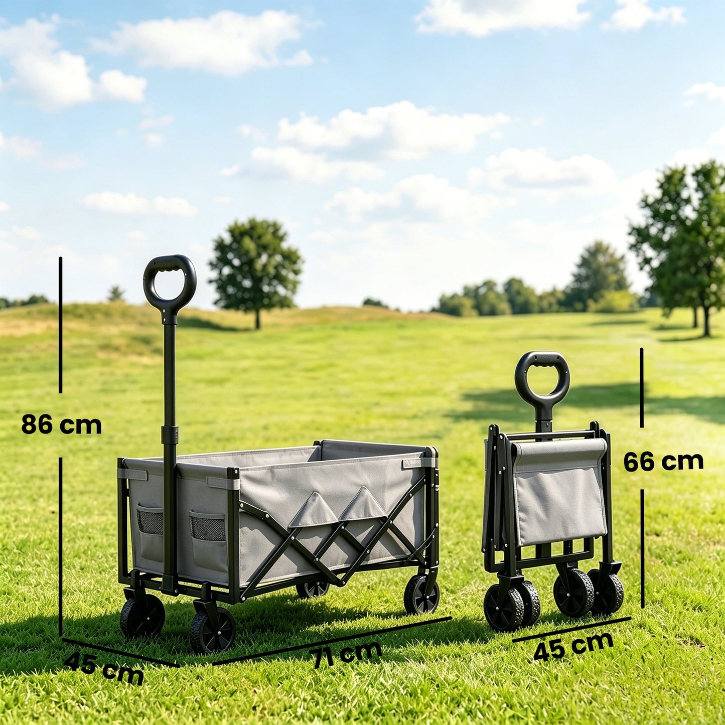 60L Foldable Festival Trolley on Wheels