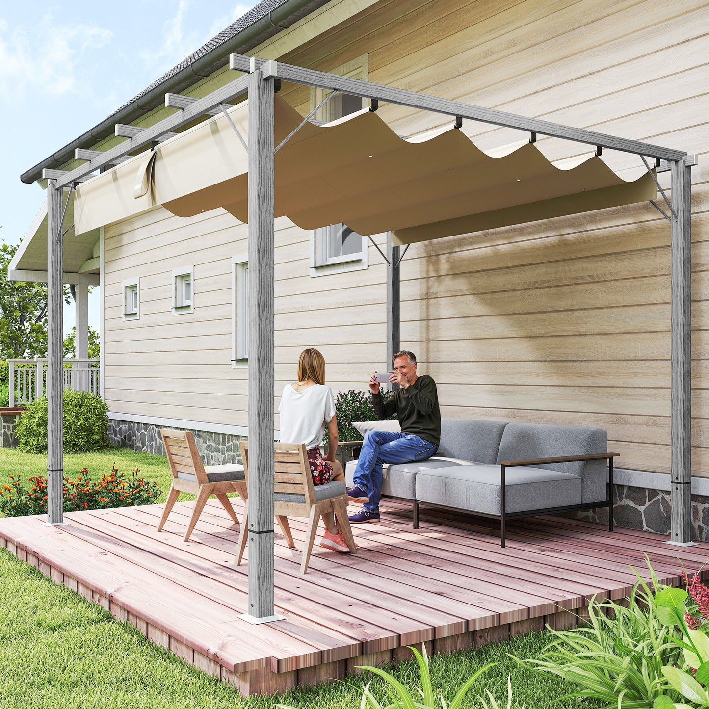 3 x 3 m Retractable Roof Pergola