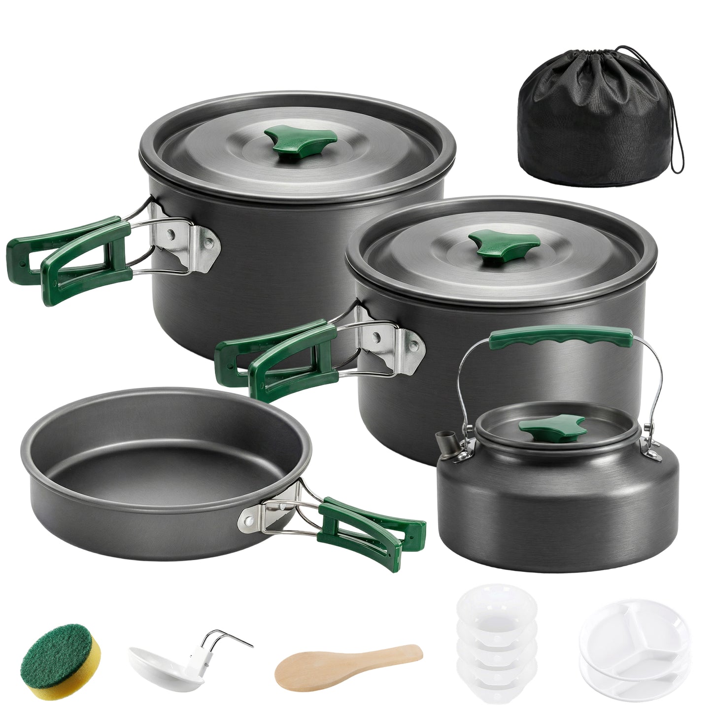 Camping Cookware Set for 4-5 People