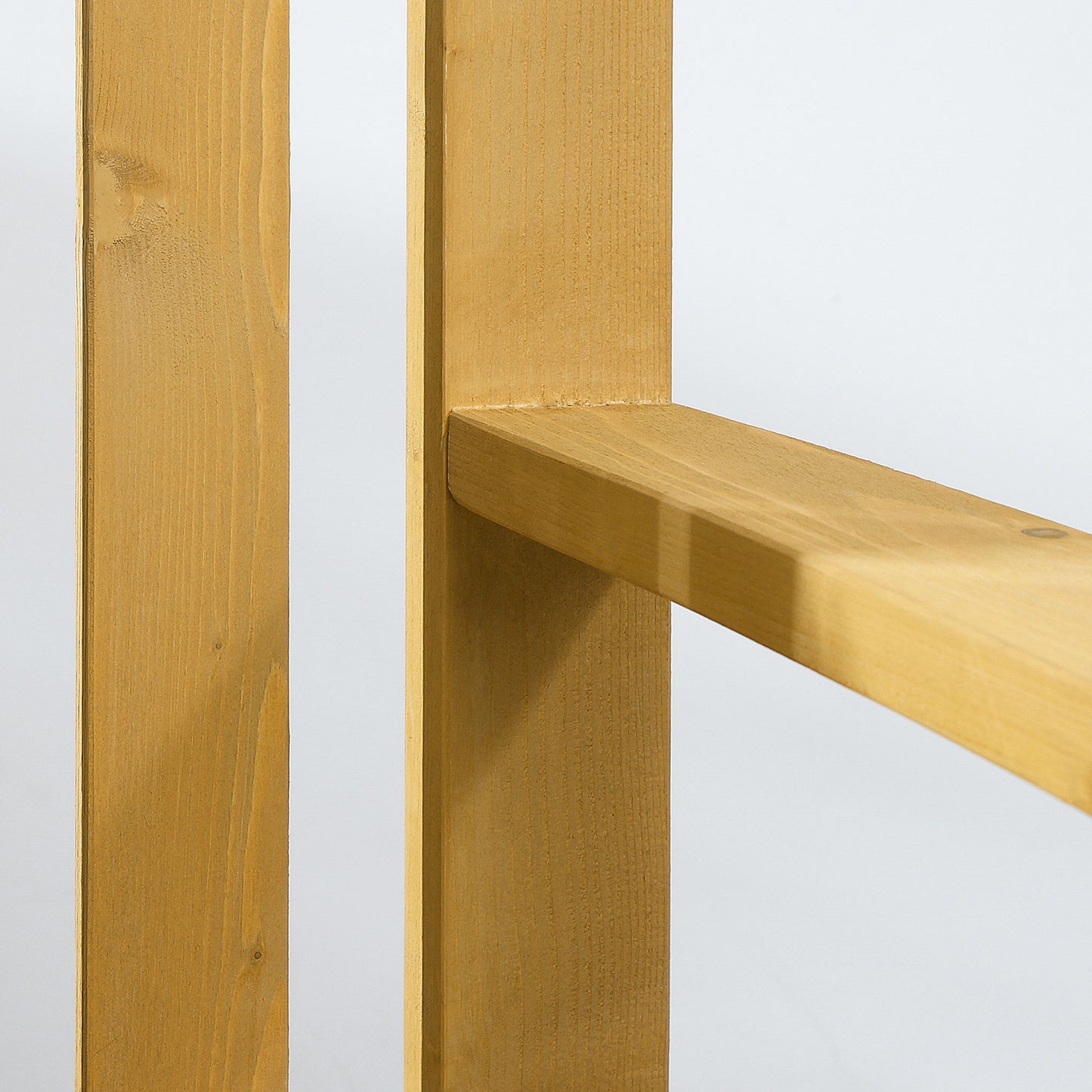 2 Seater Wooden Garden Bench with Armrest