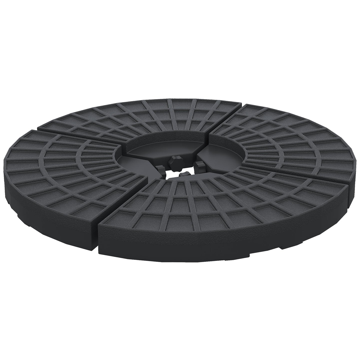 4 PCs 70KG Portable Round Parasol Base Umbrella Cross Stand Weights