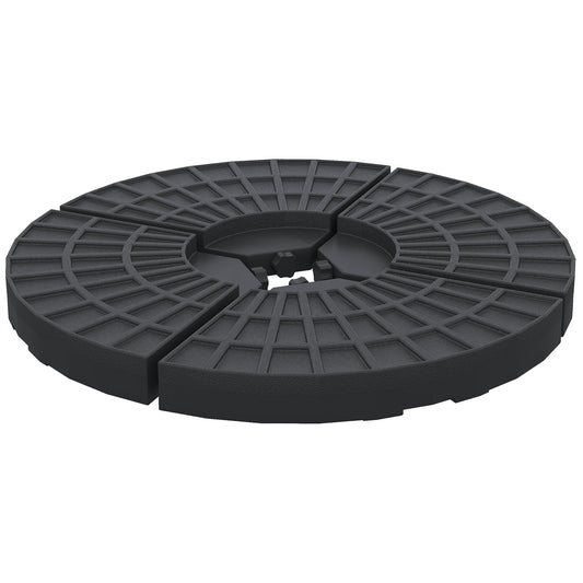 4 PCs 70KG Portable Round Parasol Base Umbrella Cross Stand Weights