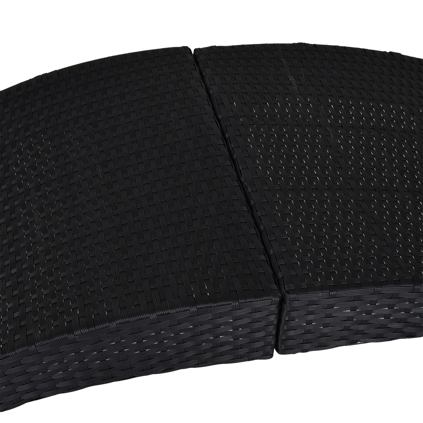 Folding Sun Lounger, PE Rattan Garden Lounger Chair