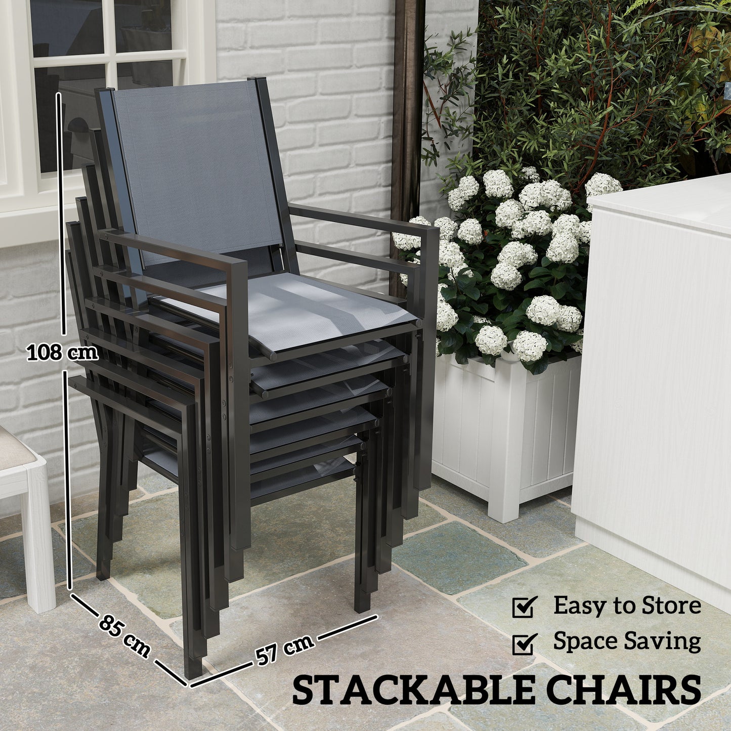 7 Piece Garden Dining Set, Outdoor Furniture Set