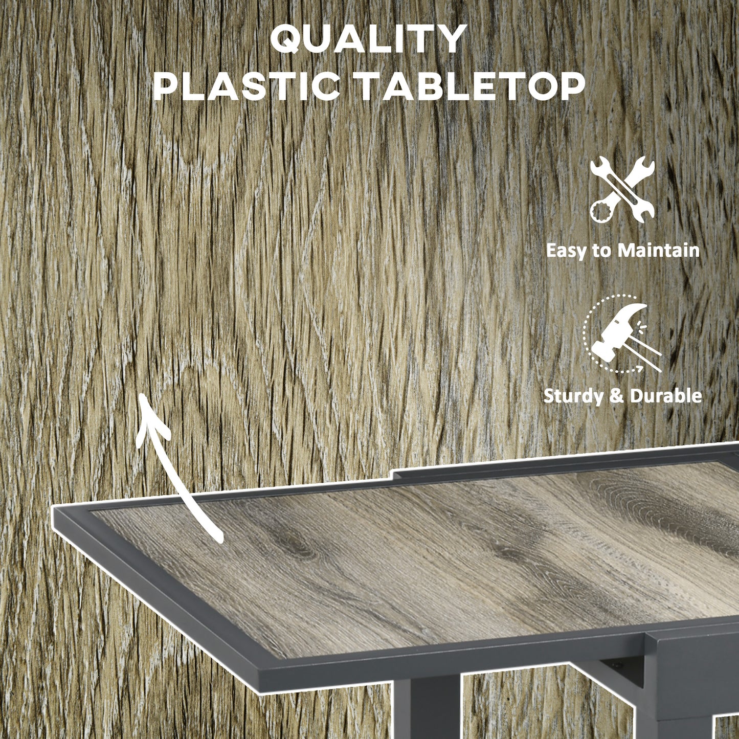 Extending Garden Table, Outdoor Dining Table for 6