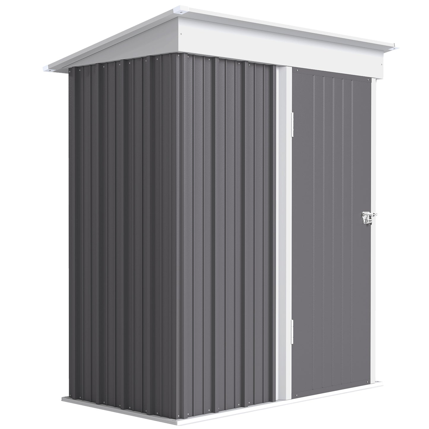 Metal Garden Shed, Outdoor Lean-to Shed for Tool Motor Bike