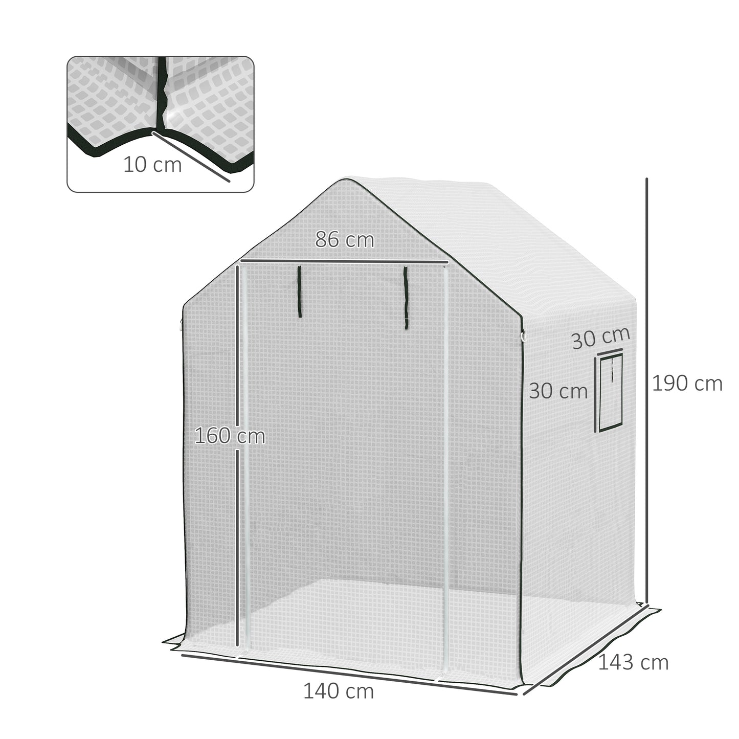 Greenhouse Cover Replacement Walk-in PE Hot House Cover