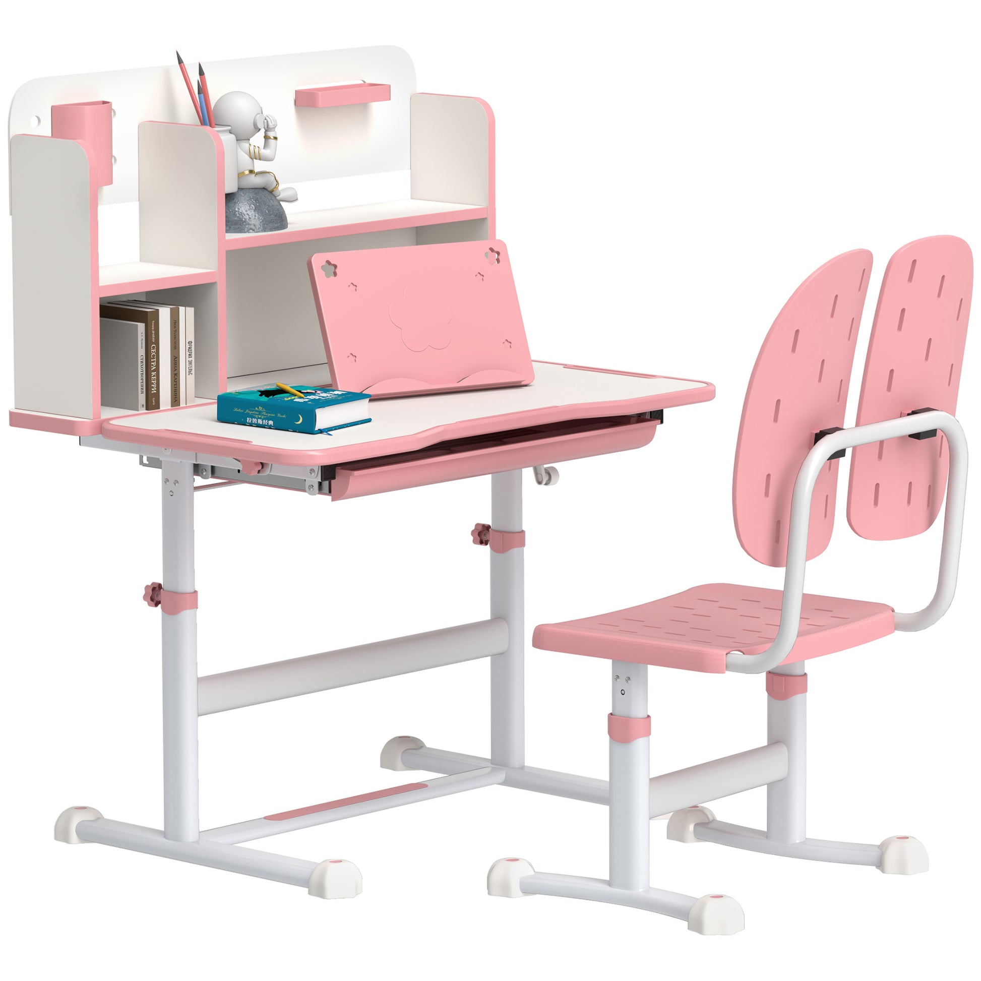 Height Adjustable Kids Desk and Chair Set