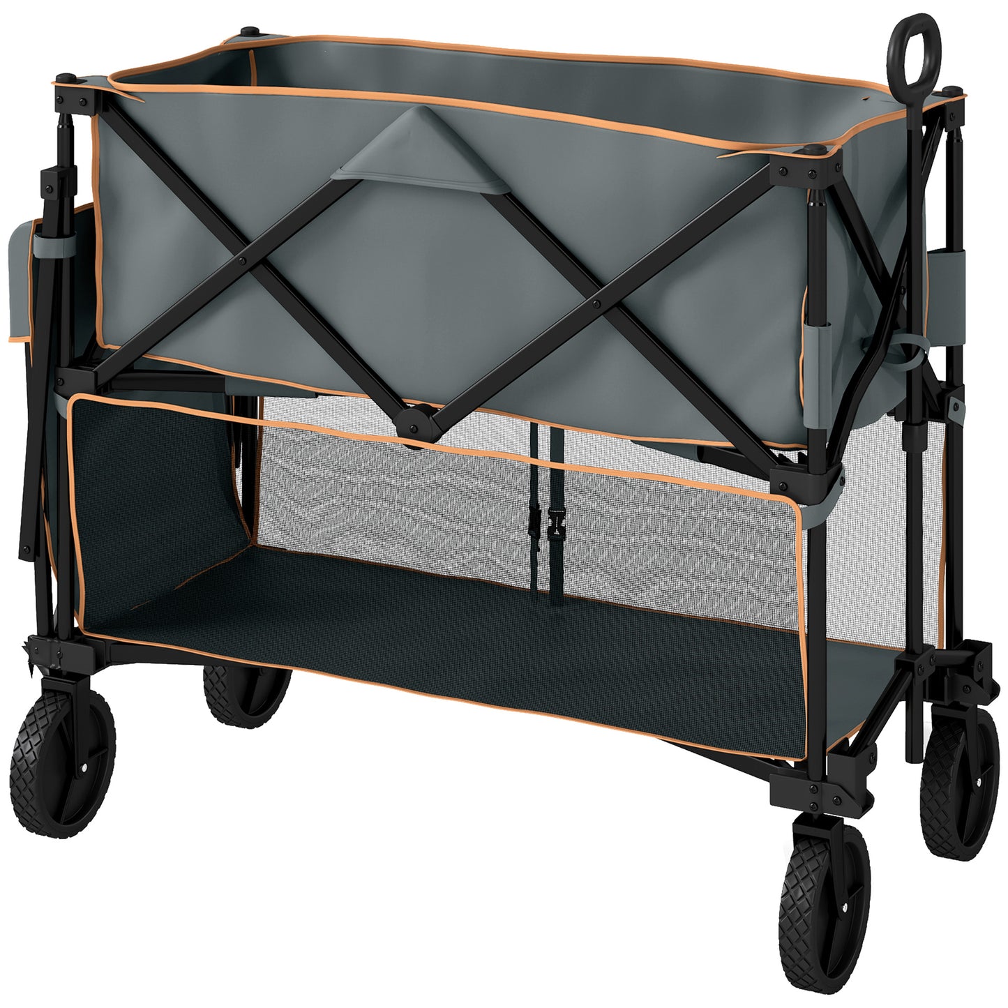 Double Decker Folding Festival Trolley on Wheels