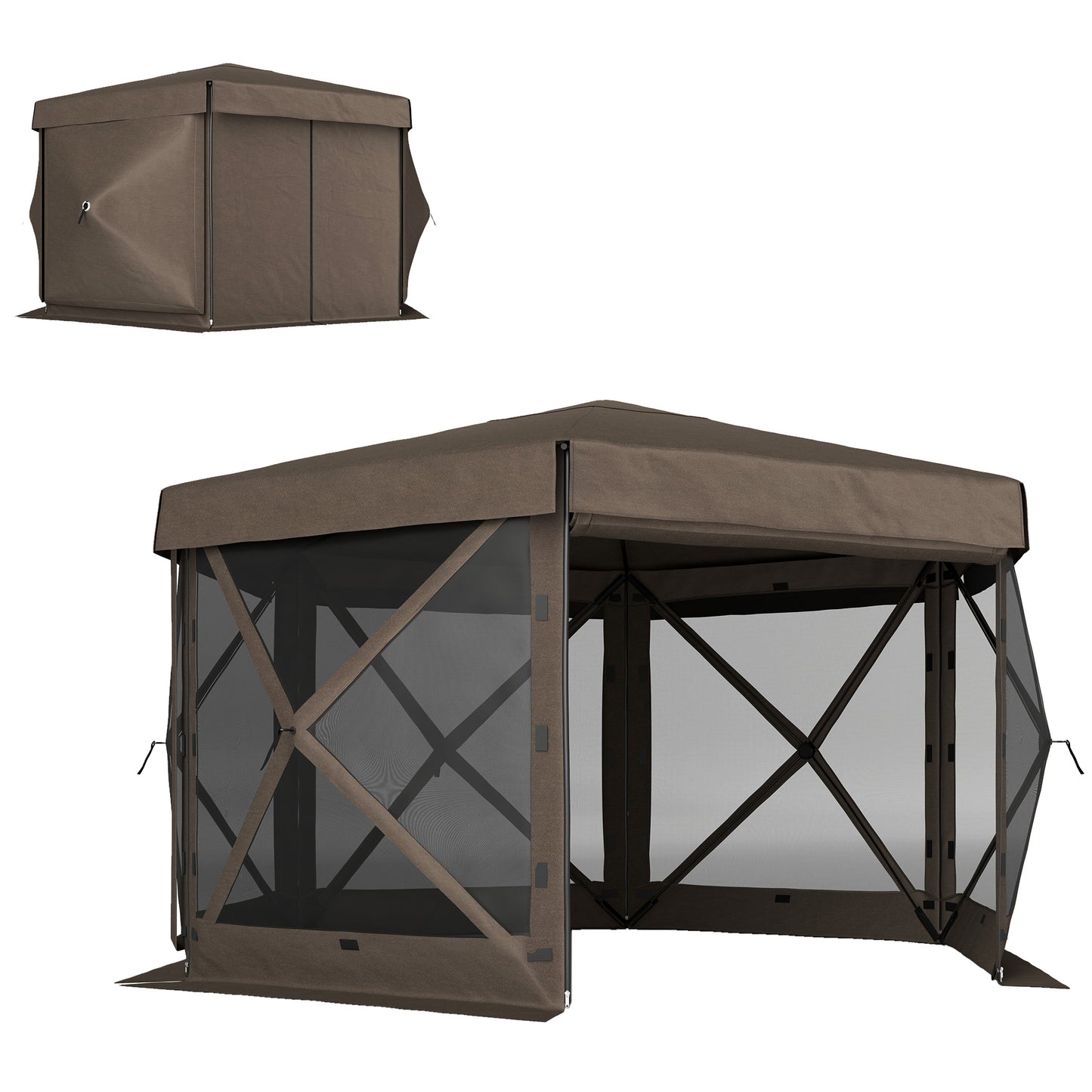 3 x 3(m) Hexagon Pop Up Gazebo with 5 Sides and Carry Bag