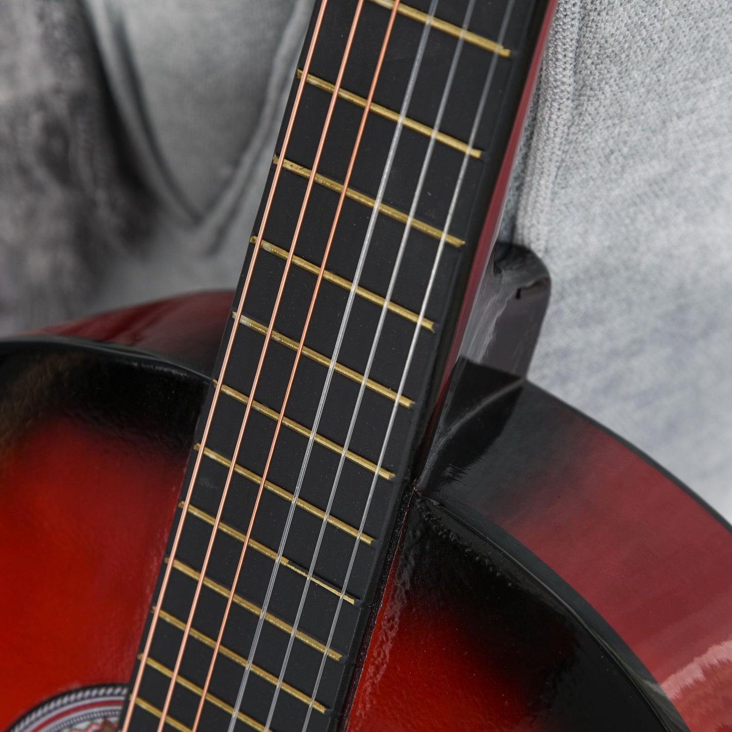 36" 3/4 Beginner Acoustic Guitar Set, with Protective Case
