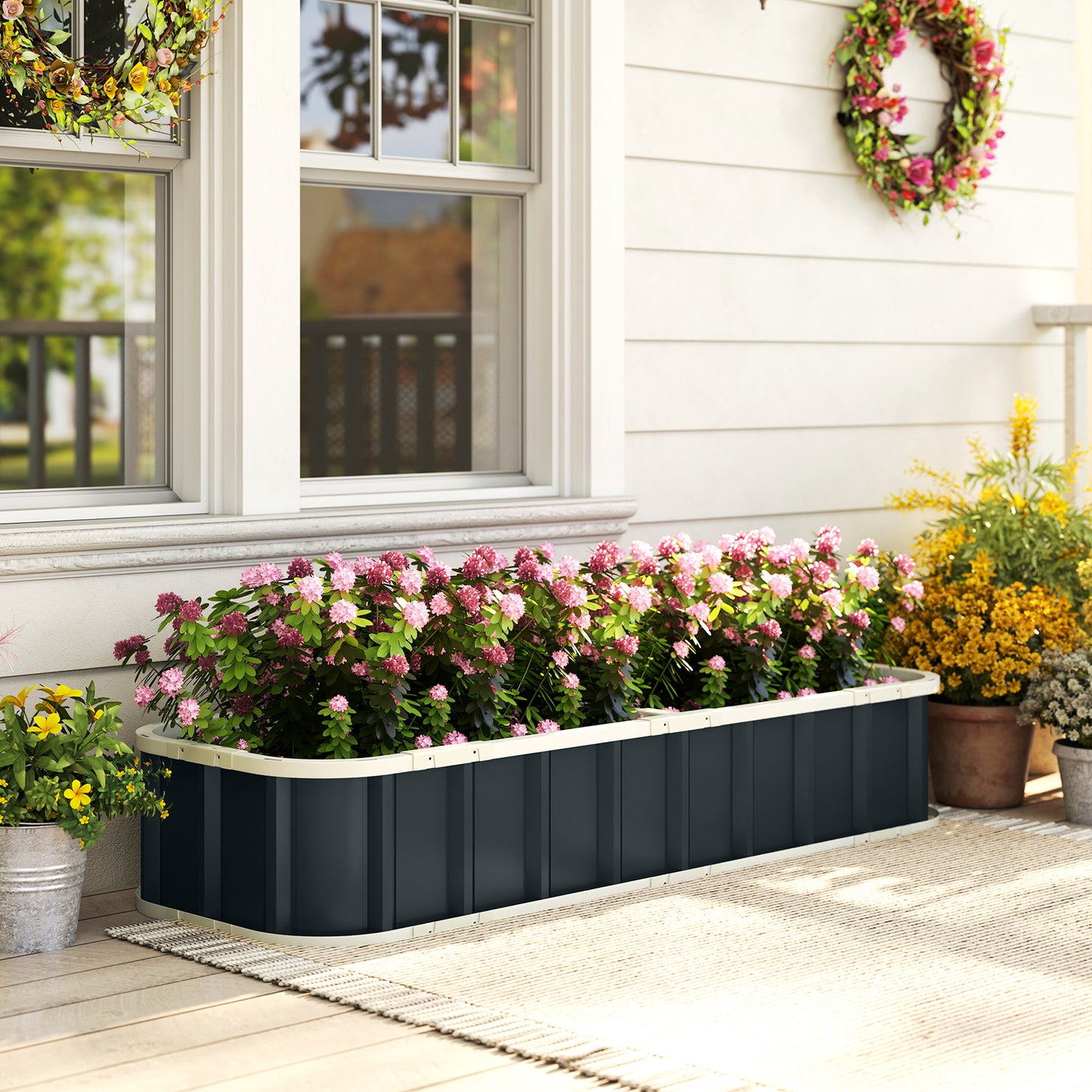 Galvanised Raised Garden Bed (1)