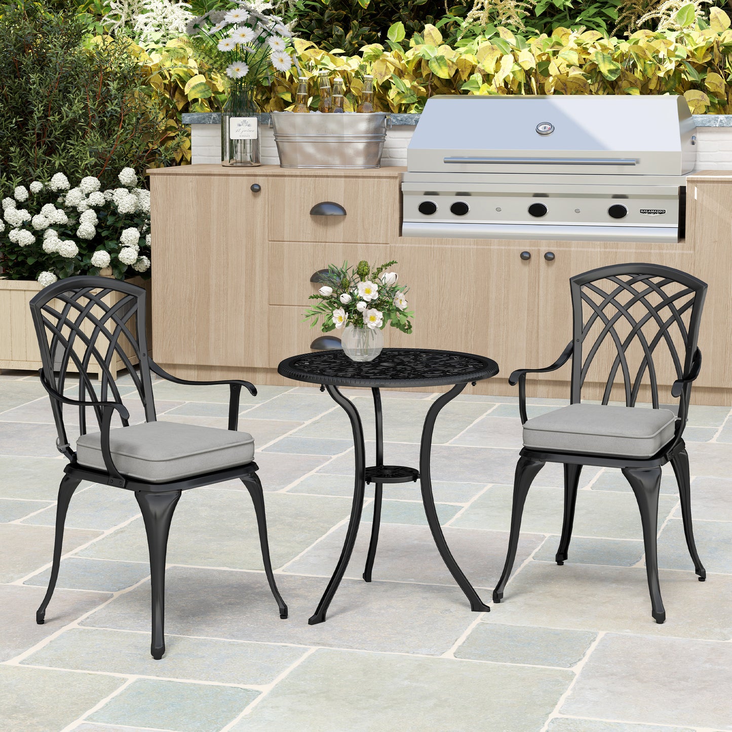 Three-Piece Cast Aluminium Bistro Set